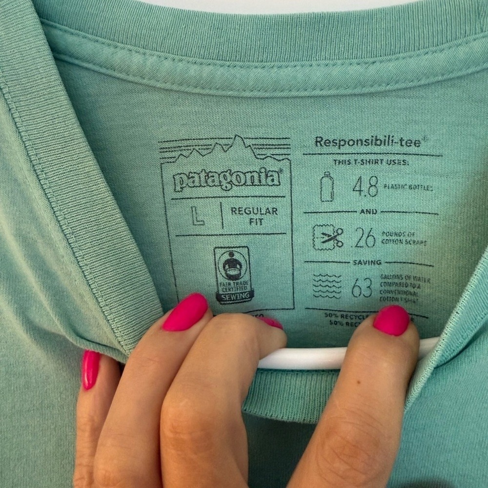 Men's Patagonia Long sleeve SZL Buffalo emblem on t-shirt back, has some wear. - Picture 5 of 9
